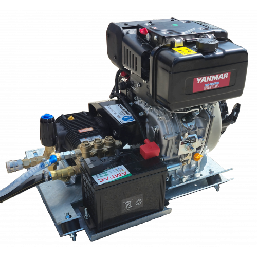 Maxflow Industrial Pressure Washer - Yanmar L100-V Comet Pump 18 LPM Skid Frame