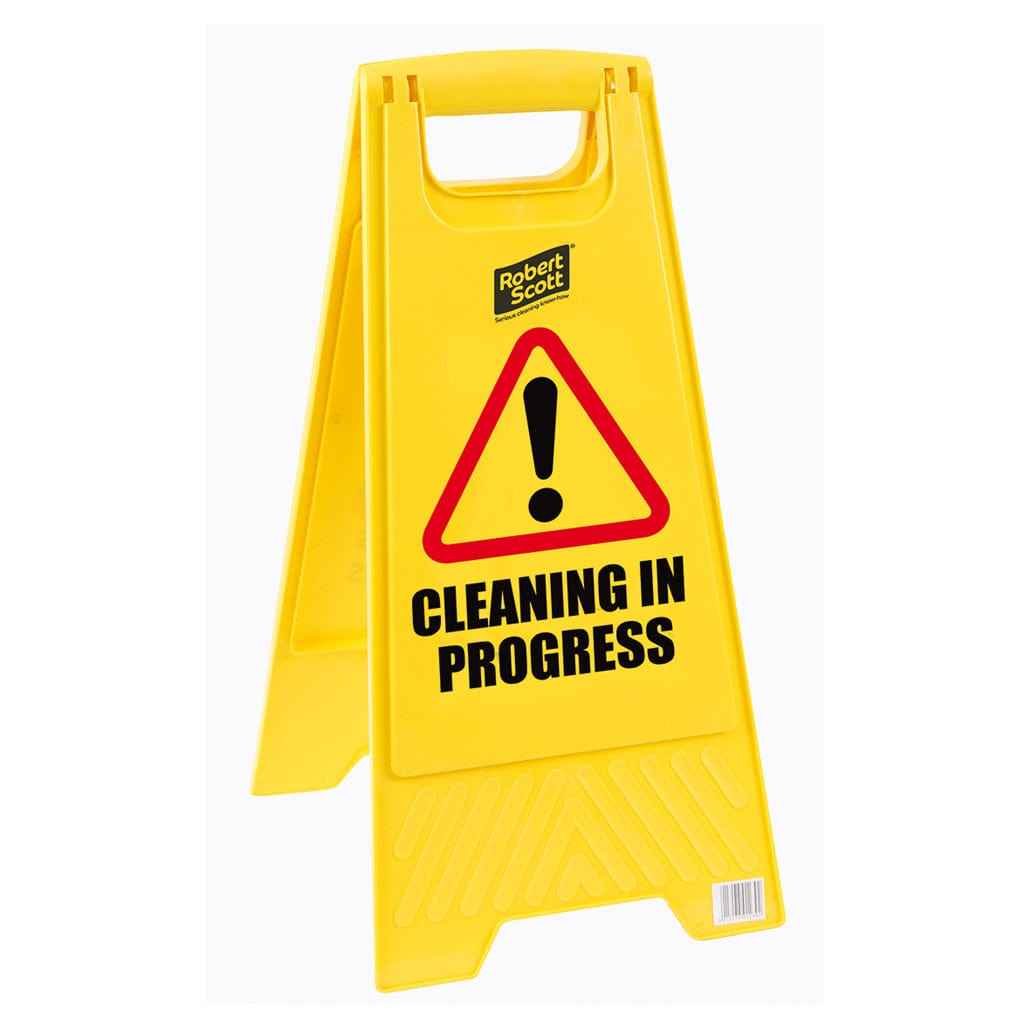 Cleaning in Progress Standard Safety Floor Sign - Box of 5 - Commercial Cleaning Machines Ltd