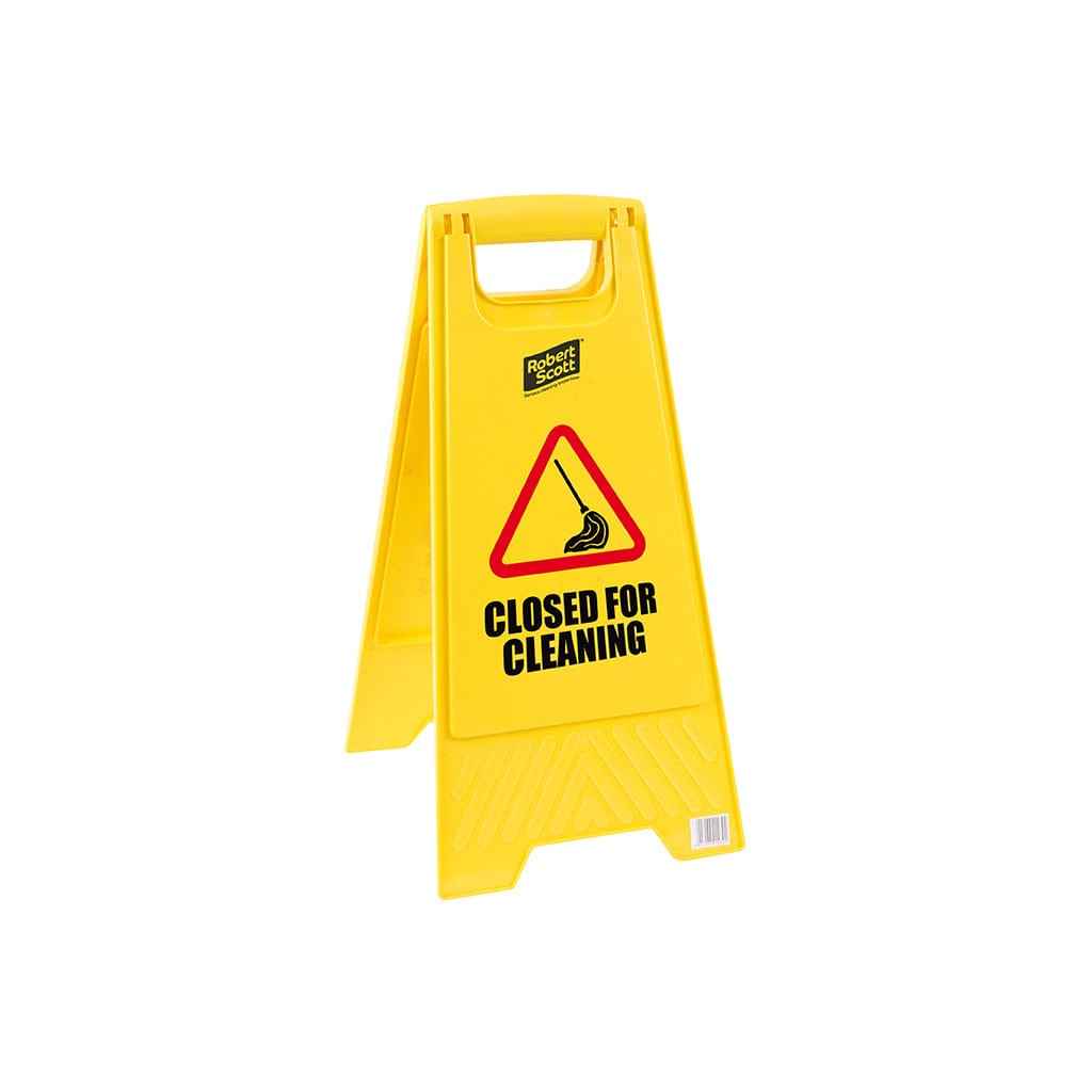 Closed for Cleaning Standard Safety Floor Sign - Box of 5 - Commercial Cleaning Machines Ltd