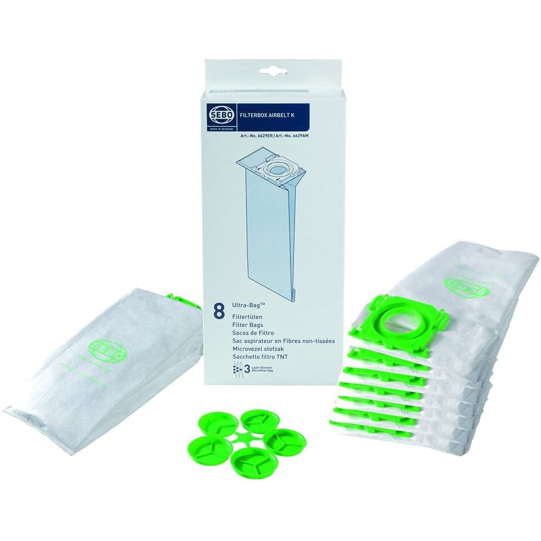Genuine Sebo 6629ER - K1 & K3 Range Microfibre Dustbags suitable for ALL K series models - Commercial Cleaning Machines Ltd