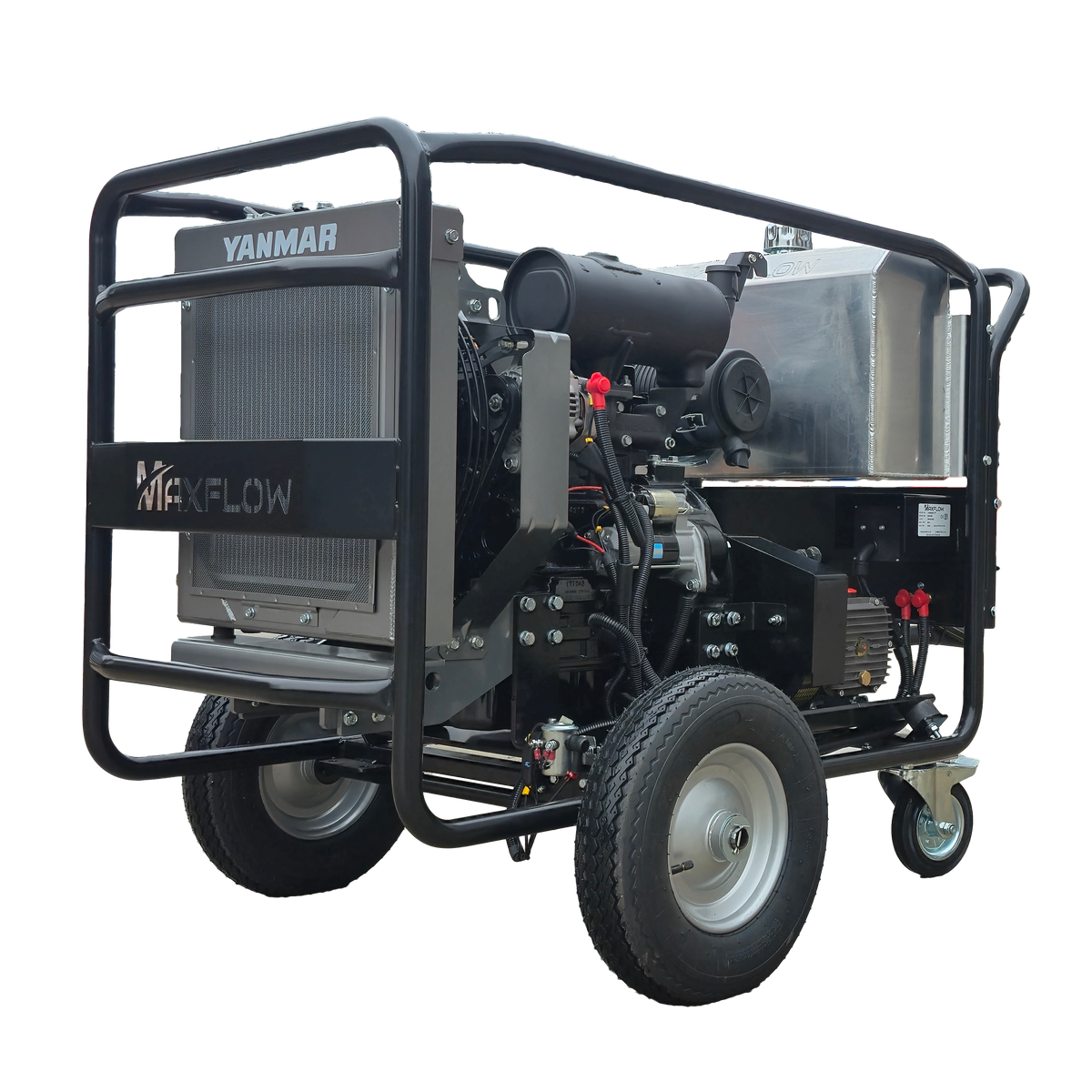 Maxflow Industrial Diesel Pressure Washer – Yanmar 3-Cylinder 35LPM 200 Bar Trolley Frame