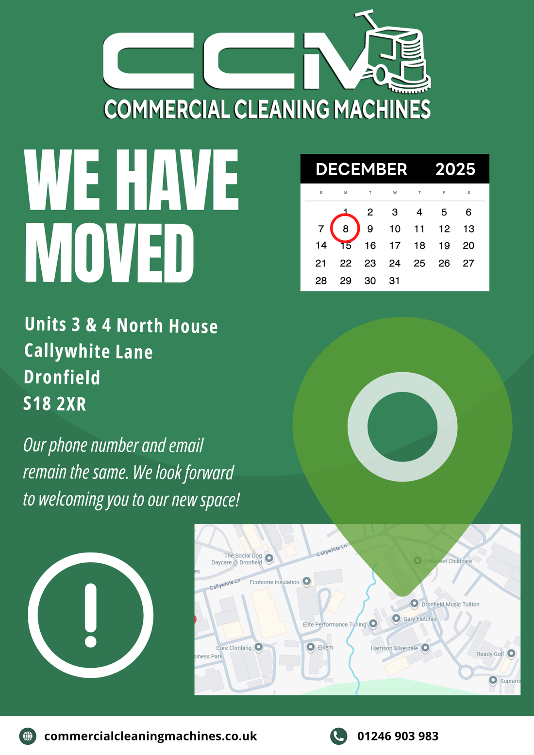 We have moved premises