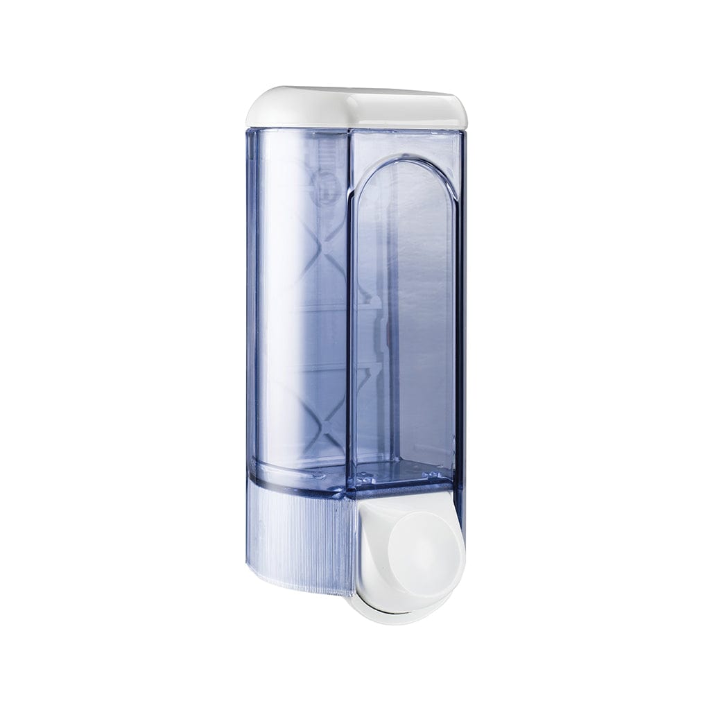 0.8L Soap Dispenser White & Transparent - Pack of 6 - Commercial Cleaning Machines Ltd