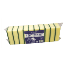 10 ‘Contract’ Sponge Scourers - Pack of 10 - 13 x 8 cm - Commercial Cleaning Machines Ltd