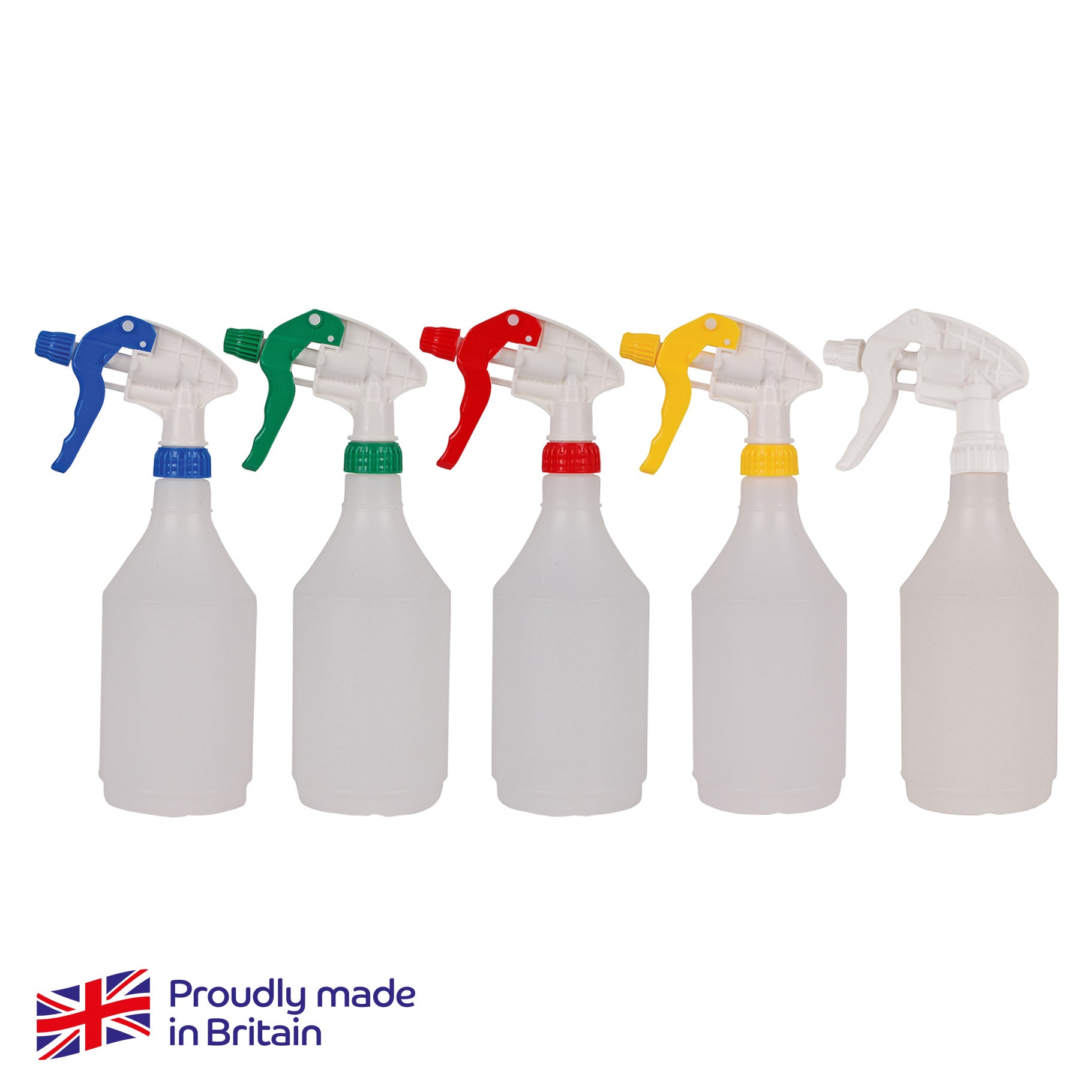 Spray Bottle and Trigger Head - Box of 80 - Colour Coded - Commercial Cleaning Machines Ltd