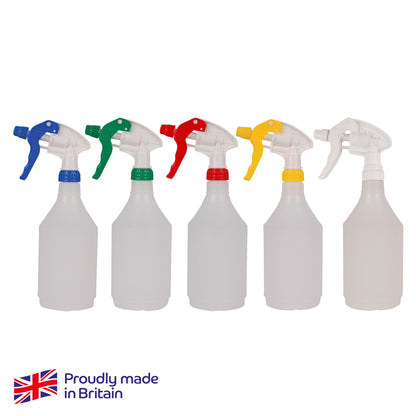 Spray Bottle and Trigger Head - Box of 80 - Colour Coded - Commercial Cleaning Machines Ltd