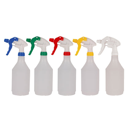 Spray Bottle and Trigger Head - Box of 80 - Colour Coded - Commercial Cleaning Machines Ltd
