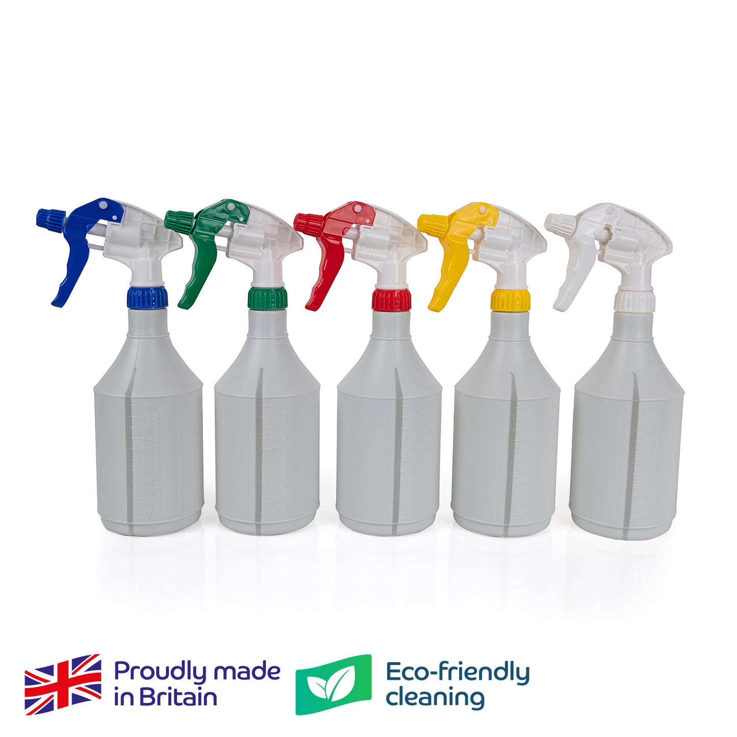 Recycled Eco Spray Bottle and Trigger Head - Box of 80 - Colour Coded