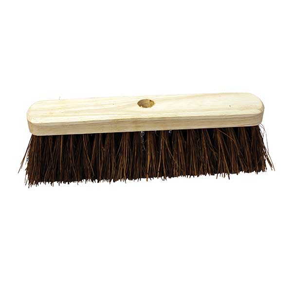 12" Bassine Stiff Wooden Sweeping Broom Head - Commercial Cleaning Machines Ltd