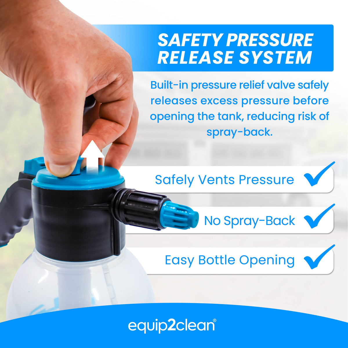 Equip2clean DTLR® Spray Cannon - pump action with VITON seals - 2 litre