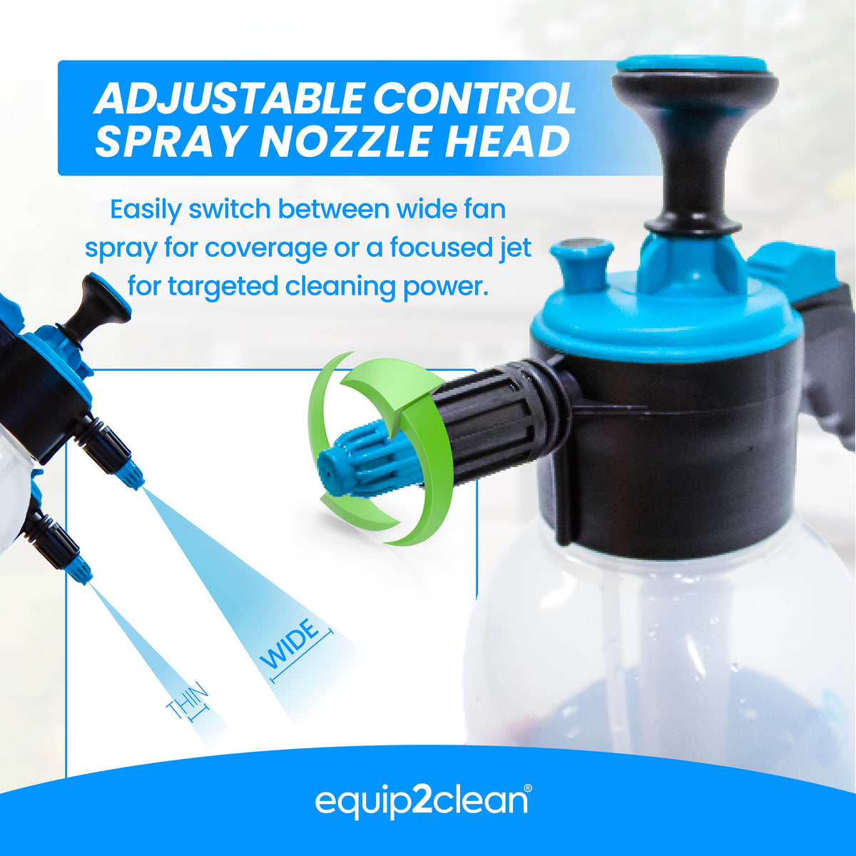 Equip2clean DTLR® Spray Cannon - pump action with VITON seals - 2 litre