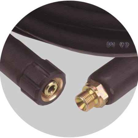 3/8" M22 BSP High Pressure 1 Wire Rubber Hose - 10 Meter Pressure Washer Hose