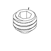 Truvox 00-0403-0091 M4 x 3 stainless grub screw - parts diagram