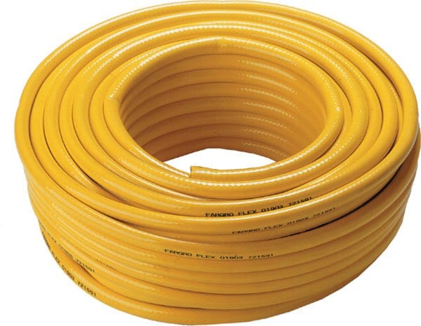 5/8" Extra Flex PVC Hose - Premium Braided Yellow PVC Hose 50m Coil - Commercial Cleaning Machines Ltd