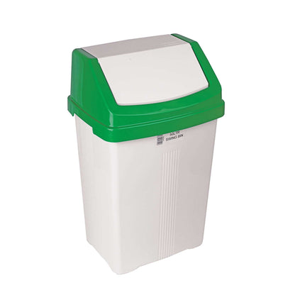 50L White Swing Bin & Colour Lid - Box of 6 - Commercial Cleaning Machines Ltd
