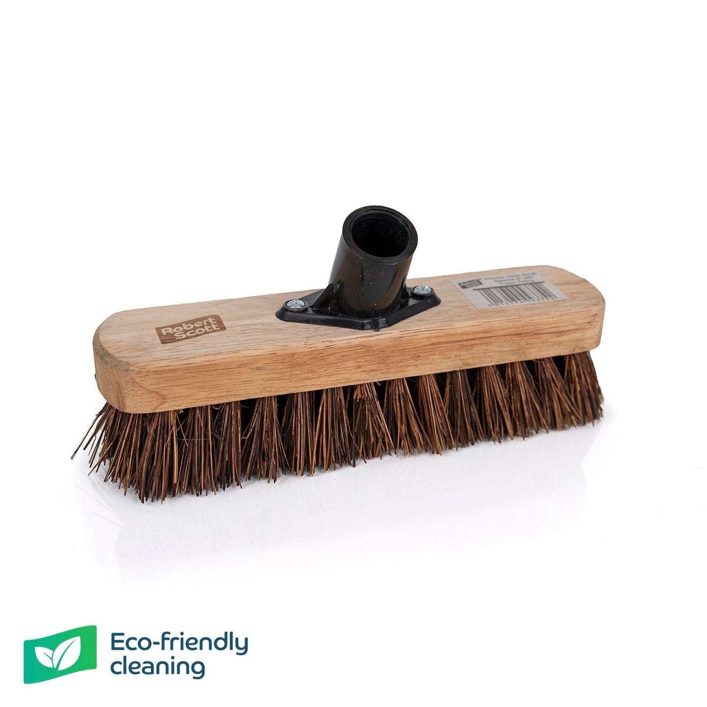 9" Wooden Deck Scrub Stiff & Plastic Socket - Box of 12 - Commercial Cleaning Machines Ltd