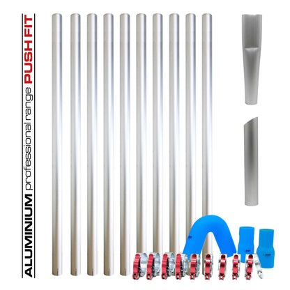 Gutter Vacuum Pole Kits Lightweight Aerospace Aluminium (51mm Diameter) 20-40ft