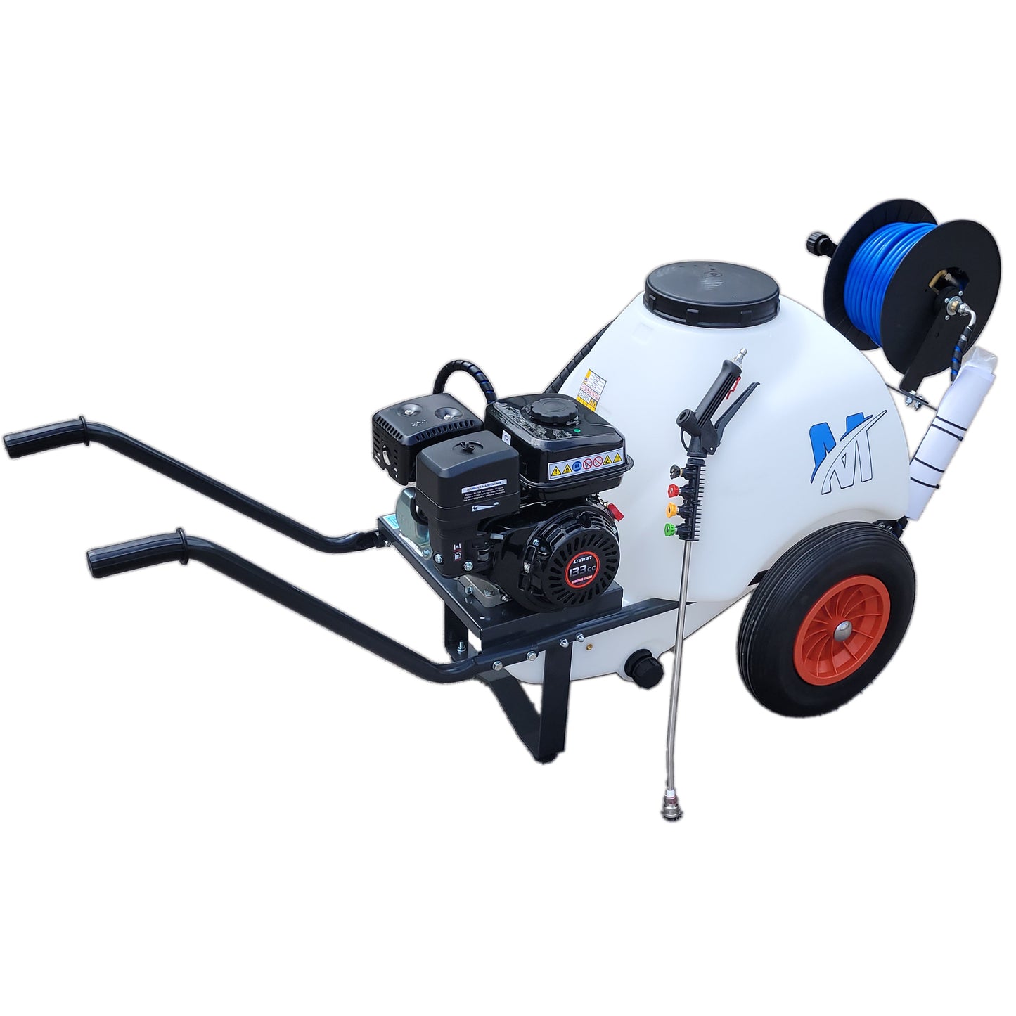 Maxflow Semi-Industrial Softwash Mini Bowser System - Loncin H135 12 LPM + 30M Reel