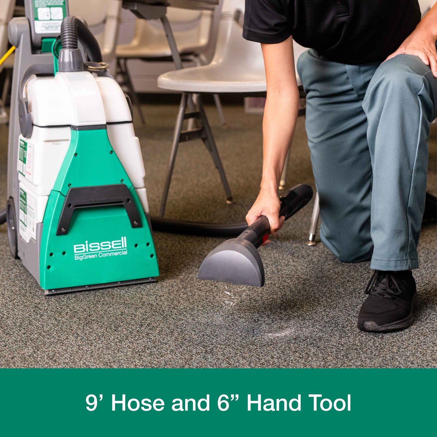 Bissell DC100 Commercial Upright Carpet Cleaning Machine WIth Upholstery Tool