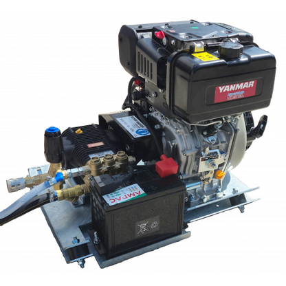 Maxflow Industrial Pressure Washer - Yanmar L100-V Comet Pump 18 LPM Skid Frame