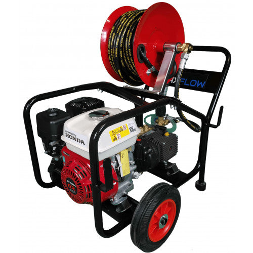 Maxflow Semi-Industrial Pressure Washer - Honda GX200 14 LPM Cage Frame + 20M Reel