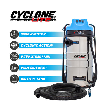 Kiam Products Cyclone Lite® KV100 Gutter Vacuum 3600W - Side Entry