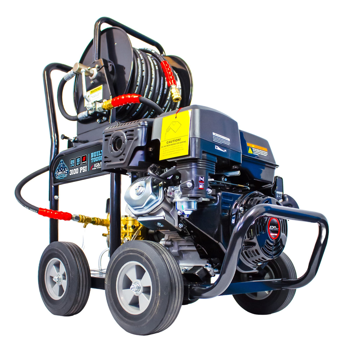 Kiam Products Kiam GORILLA POWER® 3100PSI 25LPM 15HP Petrol Pressure Washer Loncin Engine