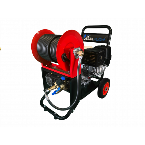 Maxflow Industrial Pressure Washer - Honda GX390 21 LPM Comet Pump Compact Frame + 30M Reel