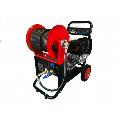 Maxflow Industrial Pressure Washer - Honda GX390 21 LPM Comet Pump Compact Frame + 30M Reel