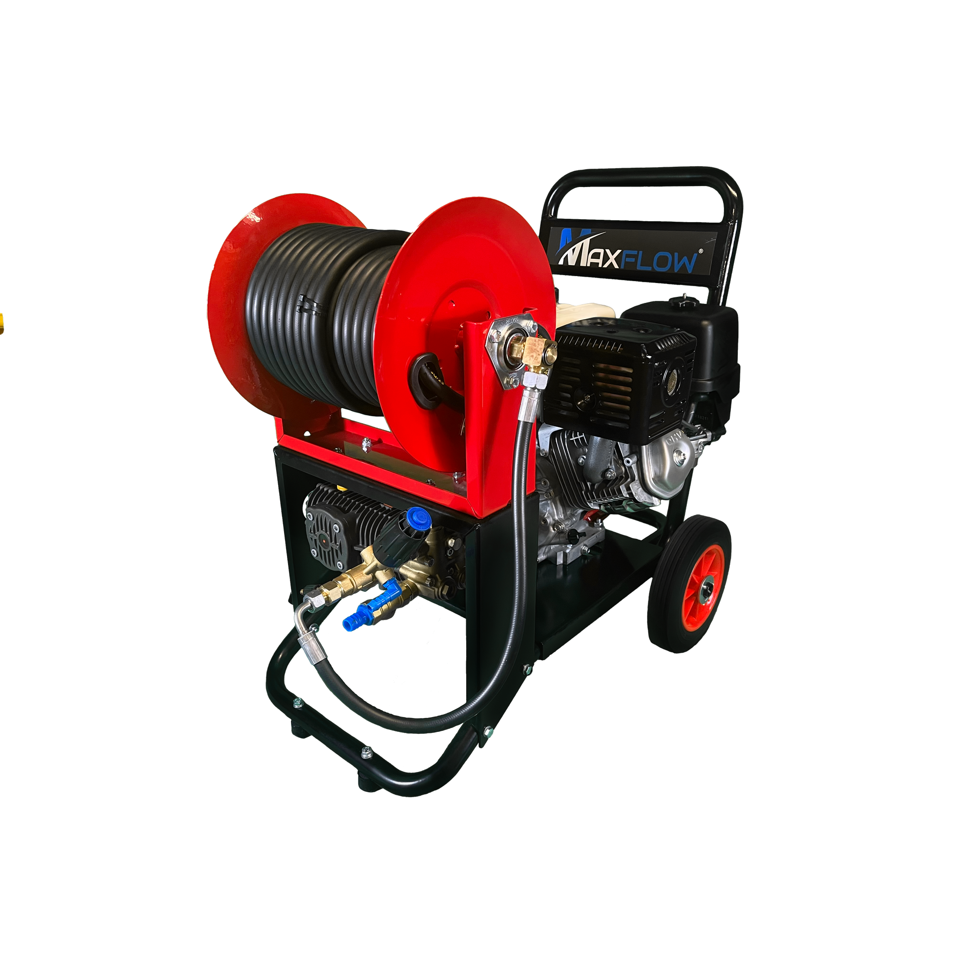 Maxflow Industrial Pressure Washer - Honda GX390 21 LPM Comet Pump Compact Frame + 30M Reel