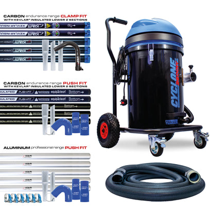 Kiam Products Kiam CYCLONE® All Terrain Gutter Vacuum System 3600W 76L Polypropylene (Black)