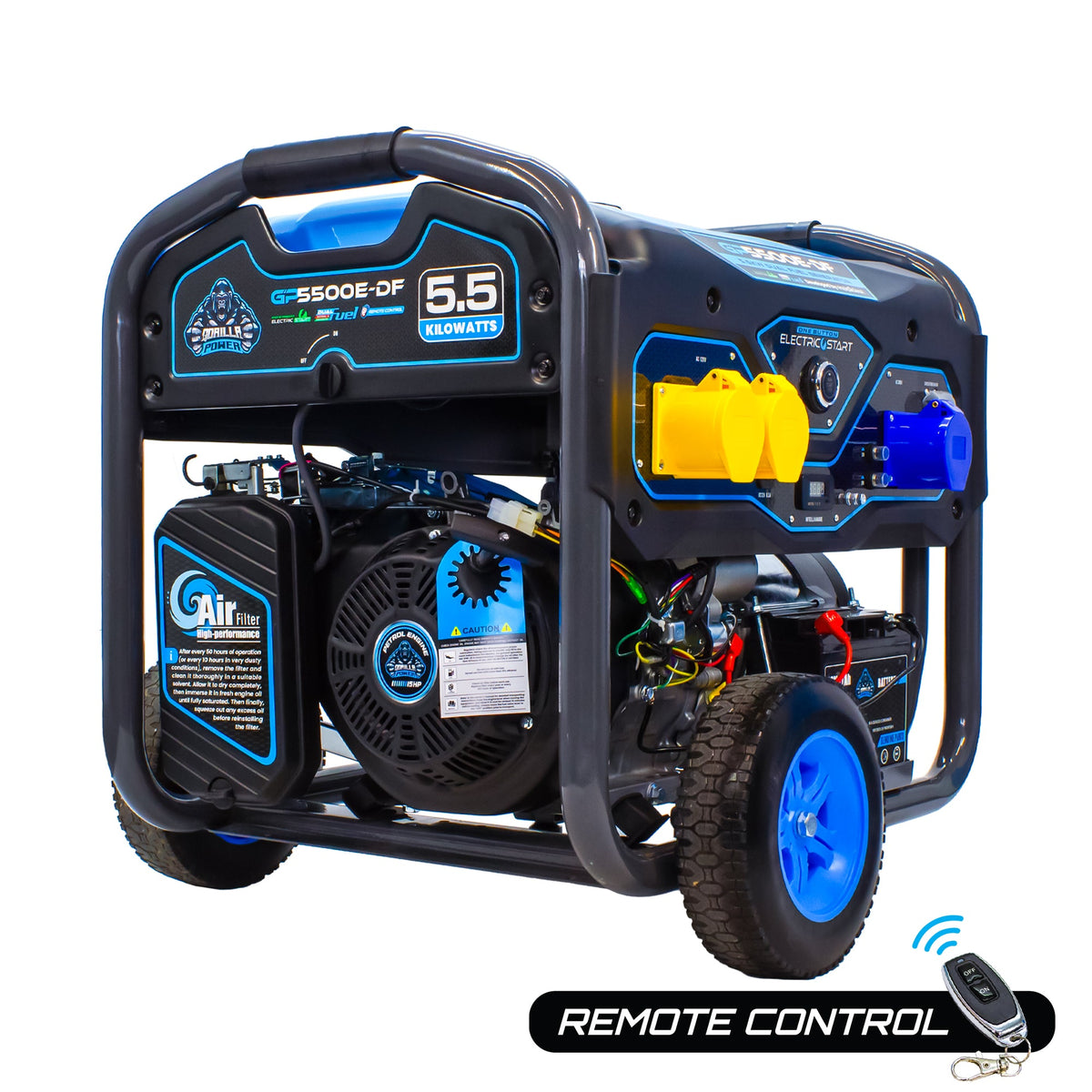Equip2clean Gorilla Power 5500W Dual-Fuel Generator with Electric Start - GP5500E-DF – Reliable & Fuel Efficient