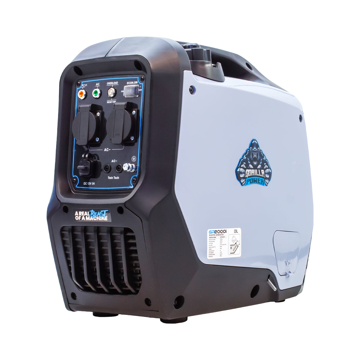 Equip2clean Gorilla Power 2000W Inverter Suitcase Generator - GP2000i – Ultra-Portable & Fuel Efficient