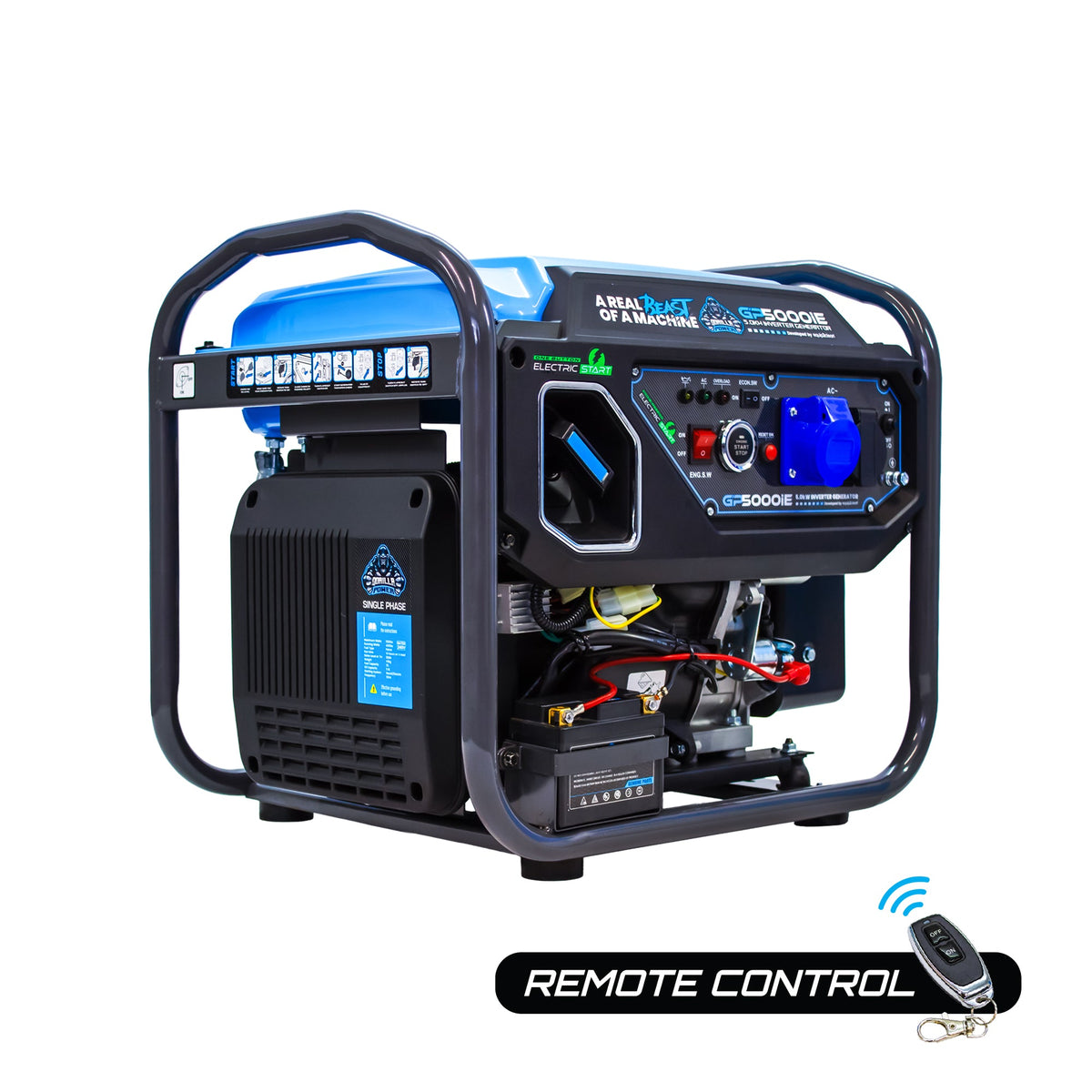 Equip2clean Gorilla Power 5000W Inverter Open Frame Generator with Electric Start - GP5000iE – Maximum Power & Efficiency
