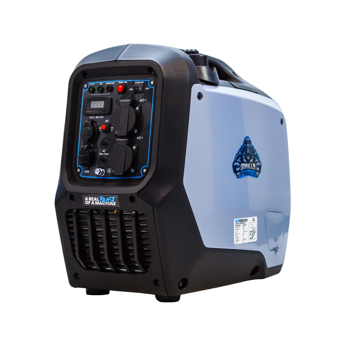 Equip2clean Gorilla Power 3500W Inverter Suitcase Generator - GP3500i – Powerful & Fuel Efficient
