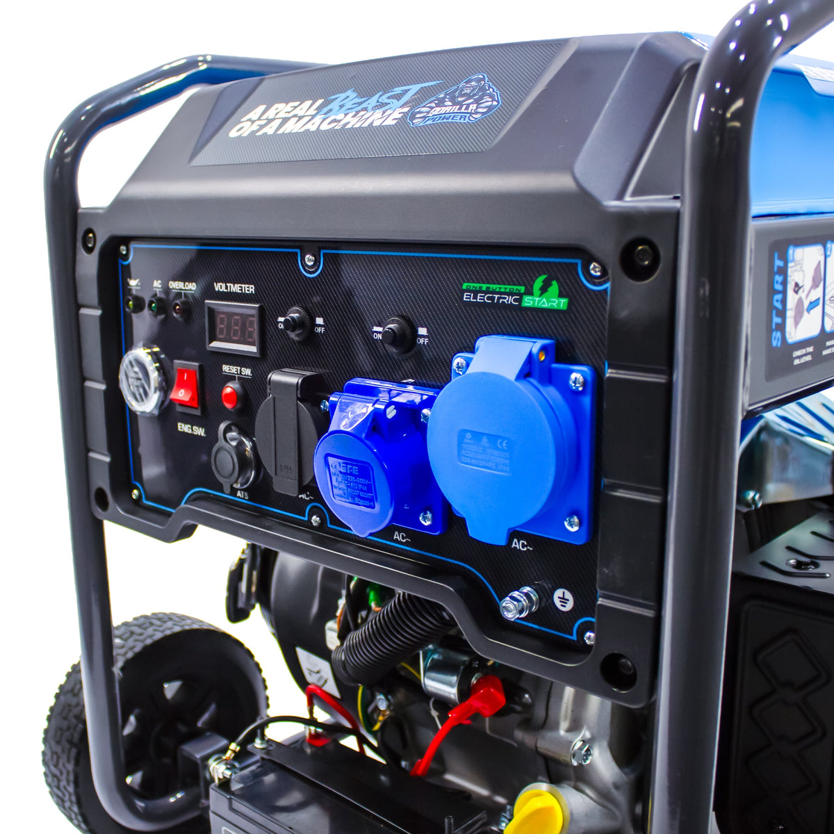 Equip2clean Gorilla Power 6500W Inverter Open Frame Generator with Electric Start - GP6500iE – High Performance & Fuel Efficient