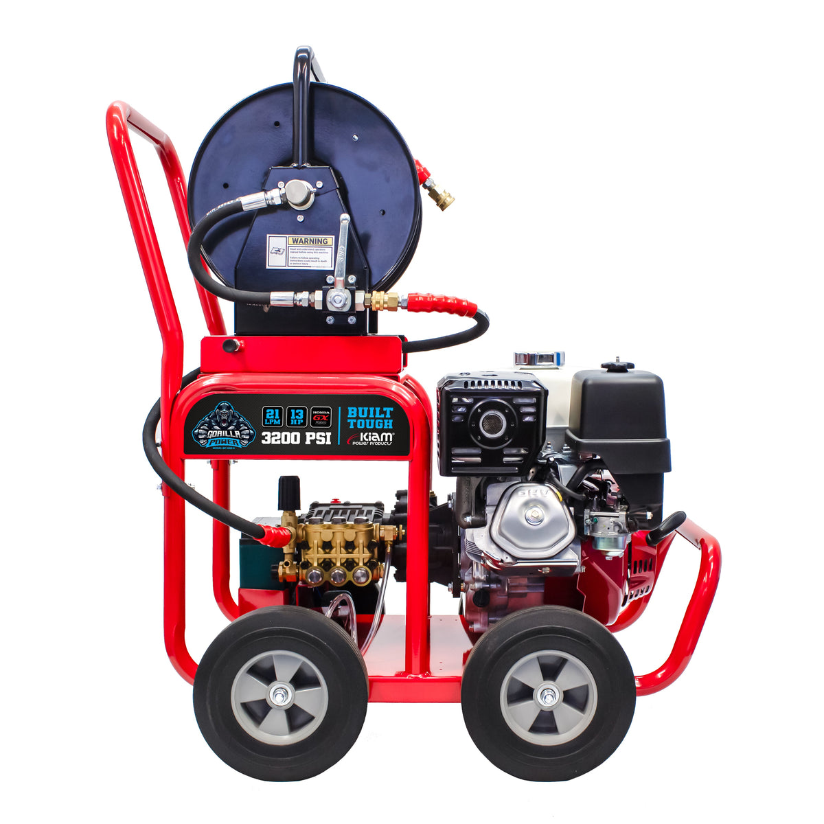 Kiam Products Kiam GORILLA POWER® 3200PSI 21LPM 13HP Petrol Pressure Washer Honda GX390 Engine