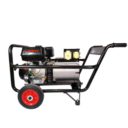 14HP Loncin Recoil Start Generator, 8.0KVA Max, Trolley Frame + Top Box 4 Sockets - AVR