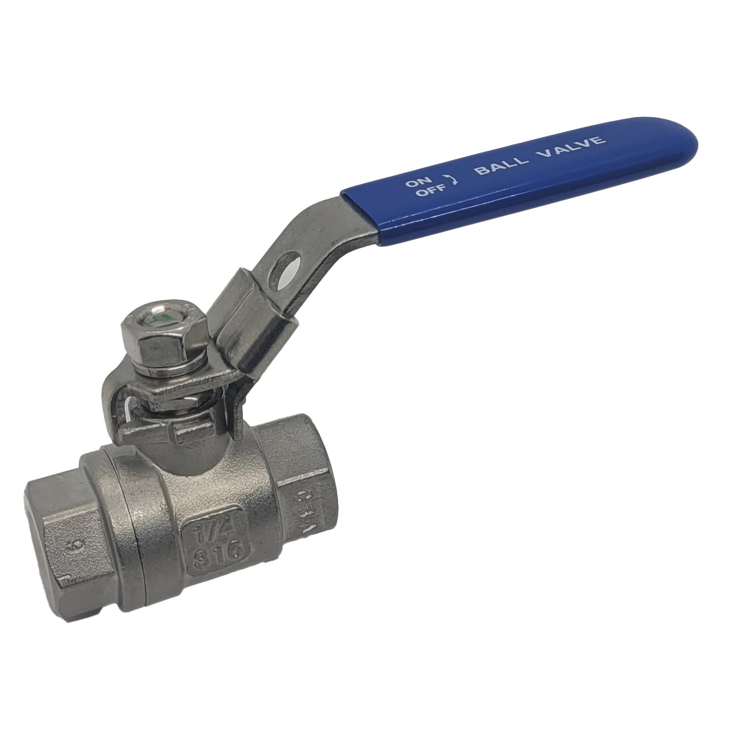 LOW PRESSURE 1/4" STAINLESS STEEL LEVER VALVE F/F