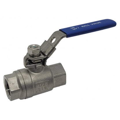 LOW PRESSURE 1/2" STAINLESS STEEL LEVER VALVE F/F