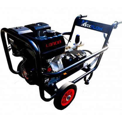 Maxflow Industrial Pressure Washer - Loncin G420 21 LPM Gearbox Driven Trolley Frame