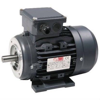 TEC 3 KW Single Phase 4 Pole Motor L100 B14 Solid Shaft Cap/Cap