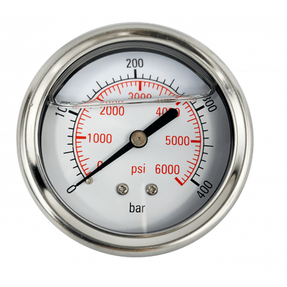 400 Bar Metal Gauge Back Feed 63mm