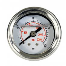 160 Bar, 1/4" Back Feed Pressure Gauge, 40MM