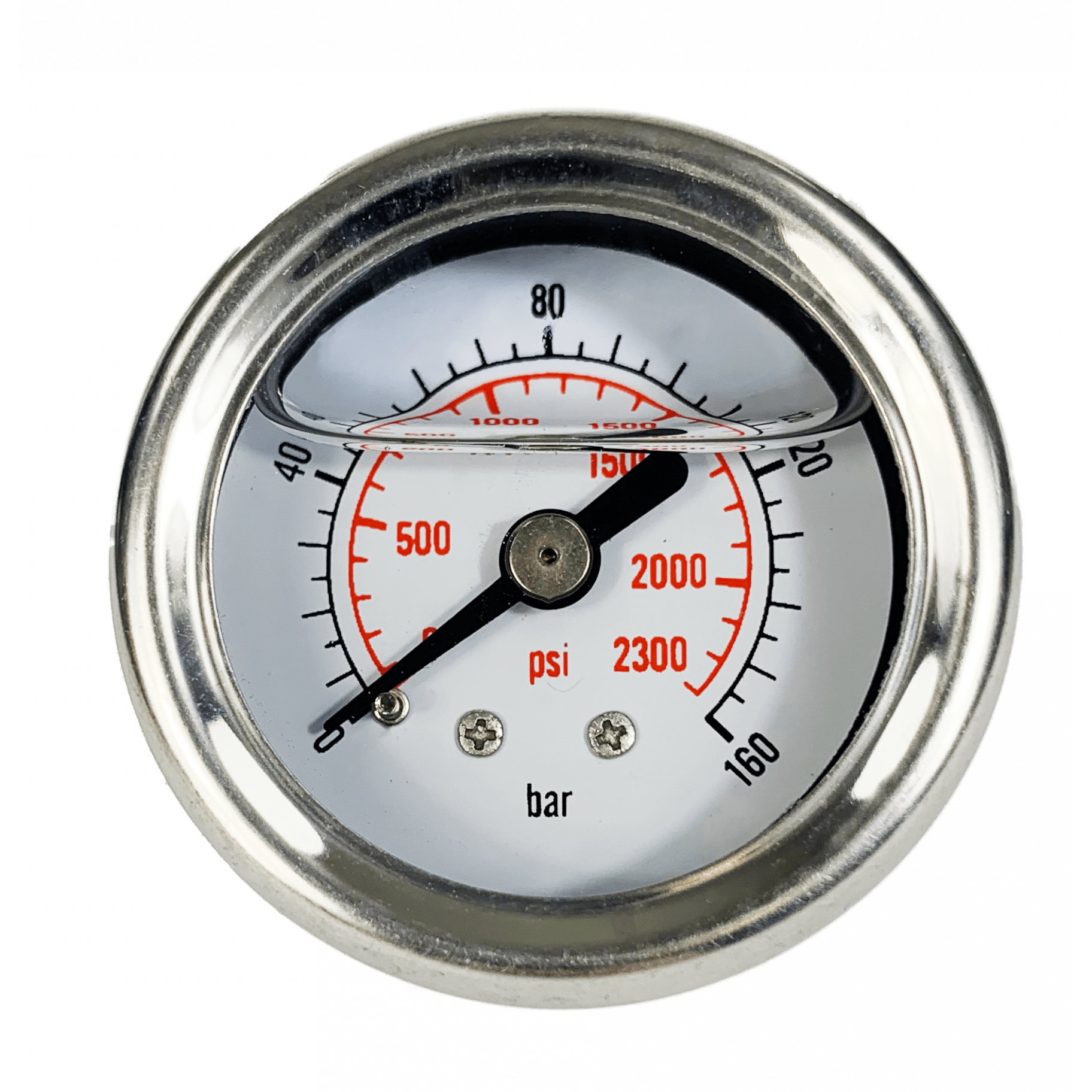 160 Bar, 1/4" Back Feed Pressure Gauge, 40MM