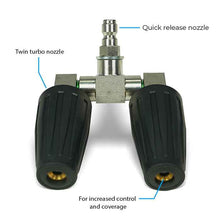 SkyVac skyWash Double Turbo Nozzle with Quick-Release Connector