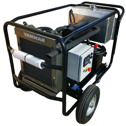 Maxflow Industrial Diesel Pressure Washer – Yanmar 3 Cylinder Water Cooled 18LPM 500 Bar Trolley Frame