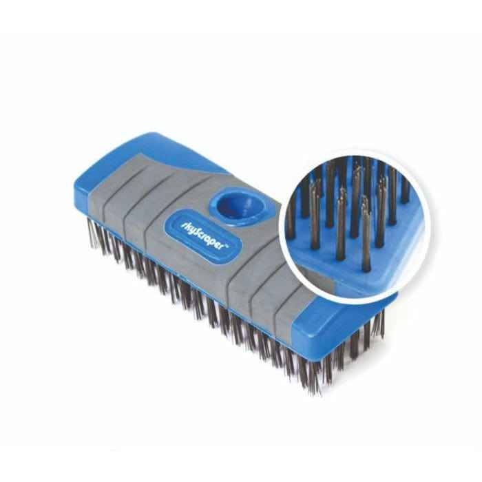skyscraper Roof Cleaning Wire Brush 30mm or 45mm Bristles - Commercial Cleaning Machines Ltd