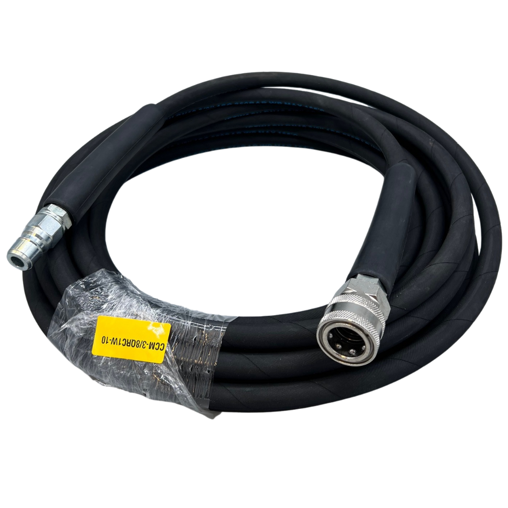 Astrox 3/8" Maxi Quick Release 1 Wire High Pressure Rubber Hose - 250bar - Commercial Cleaning Machines Ltd
