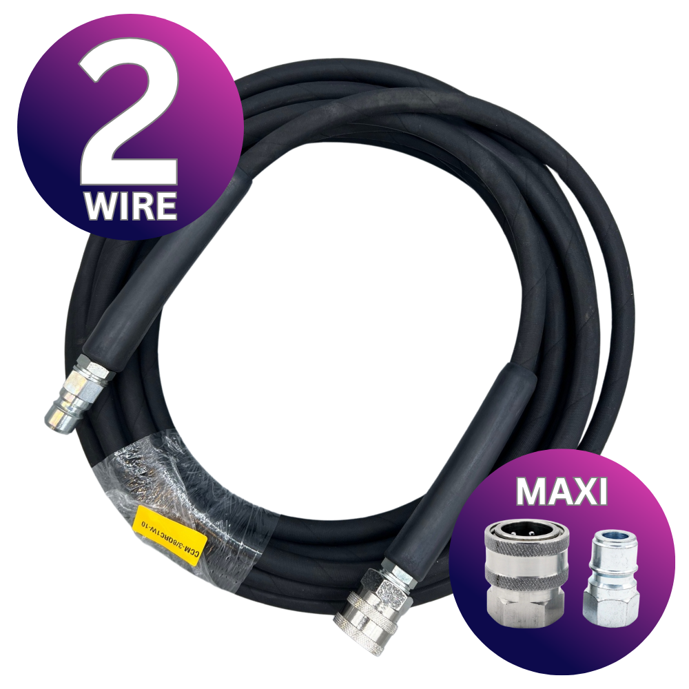 Astrox 3/8" Maxi Quick Release 2 Wire High Pressure Rubber Hose - 400bar - Commercial Cleaning Machines Ltd